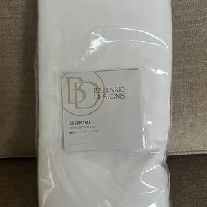 Ballard designs white linen lined drapes